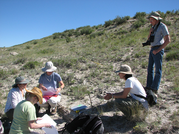 a photo of volunteers being trained