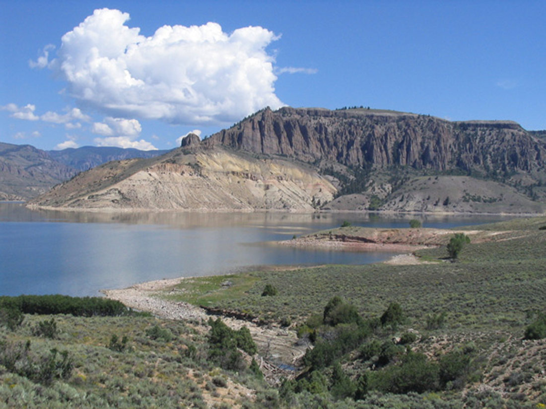 a photo of The Pinnacles, a mountain ridge, at Blue Mesa Reservoir